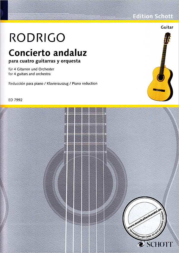 Titelbild für ED 7992 - CONCIERTO ANDALUZ - 4 GIT ORCH