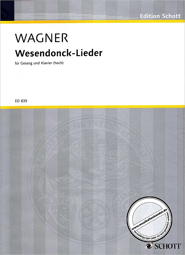 Titelbild für ED 835 - WESENDONCK LIEDER WWV 91A
