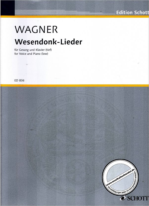 Titelbild für ED 836 - WESENDONCK LIEDER WWV 91A
