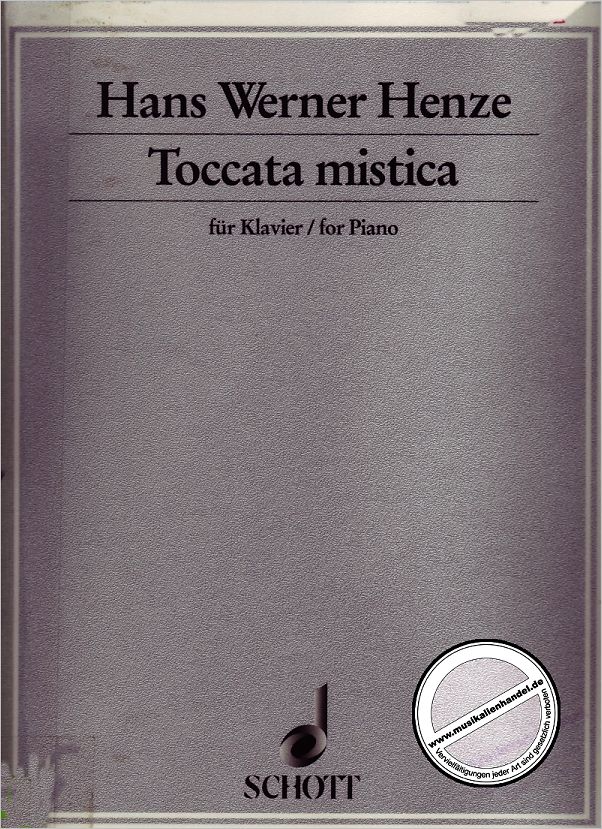 Titelbild für ED 8380 - TOCCATA MISTICA