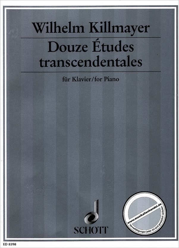 Titelbild für ED 8398 - 12 ETUDES TRANSCENDENTALES (1991/92)