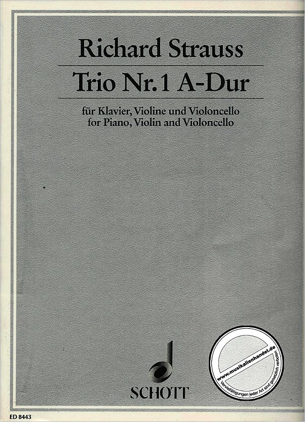 Titelbild für ED 8443 - TRIO 1 A-DUR OP AV 37 (1877)