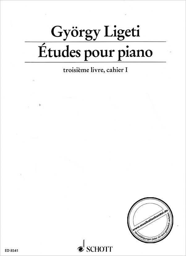 Titelbild für ED 8541 - ETUDES POUR PIANO 3