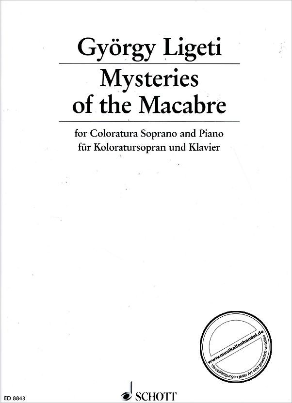 Titelbild für ED 8843 - MYSTERIES OF THE MACABRE