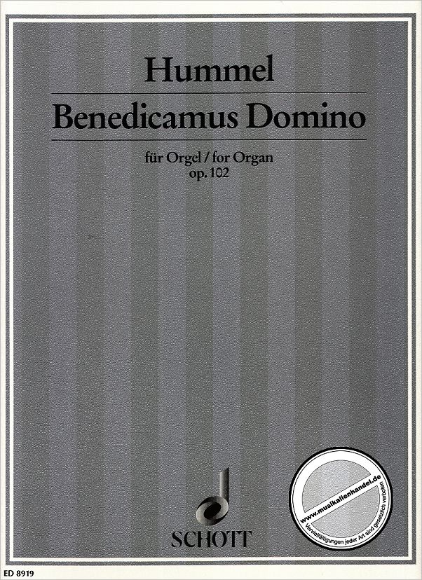 Titelbild für ED 8919 - BENEDICAMUS DOMINO