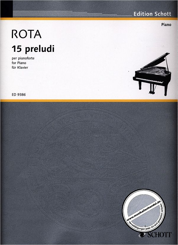 Titelbild für ED 9386 - 15 PRELUDI PER PIANOFORTE