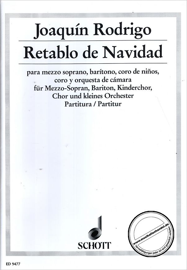 Titelbild für ED 9477 - RETABLO DE NAVIDAD