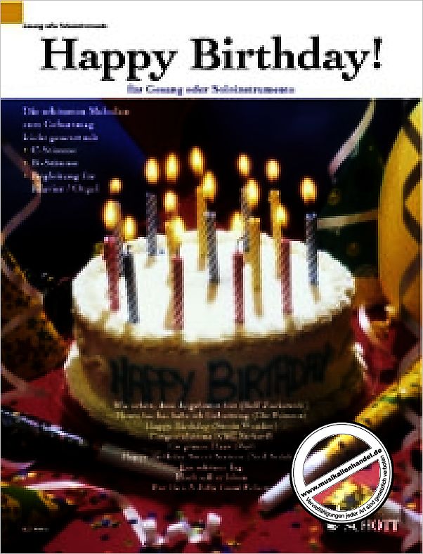 Titelbild für ED 9493 - HAPPY BIRTHDAY