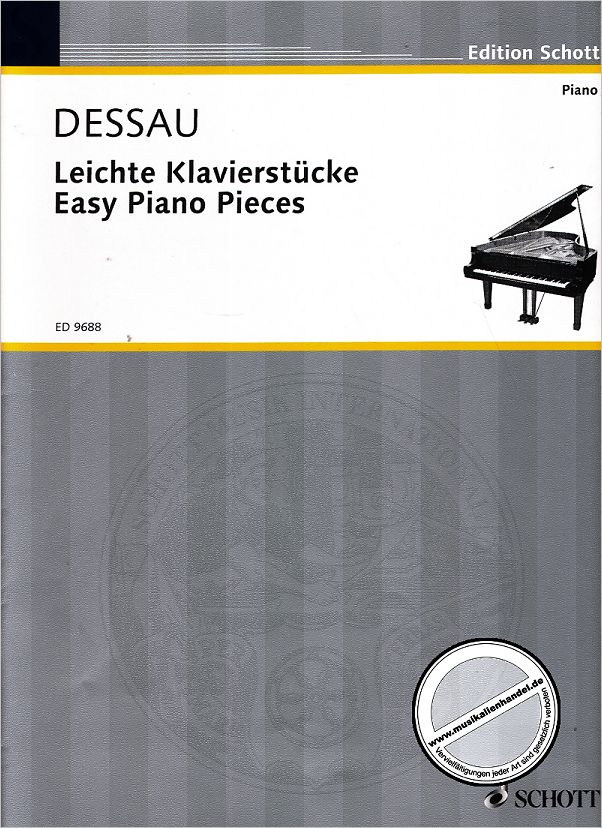 Titelbild für ED 9688 - LEICHTE KLAVIERSTUECKE