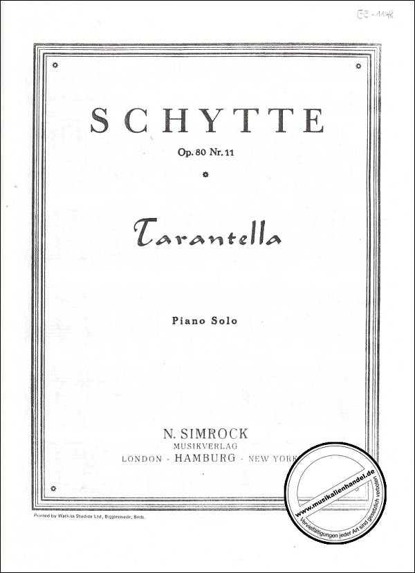Titelbild für EE 1148 - TARANTELLA OP 80/11