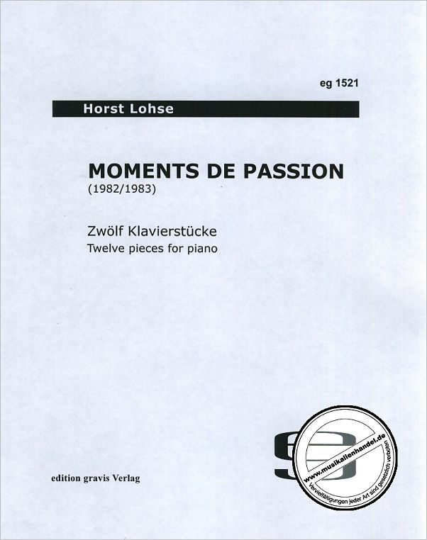 Titelbild für EG 1521 - MOMENTS DE PASSION