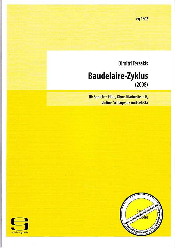 Titelbild für EG 1802 - BAUDELAIRE ZYKLUS