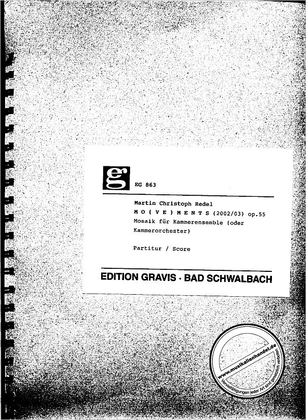 Titelbild für EG 863 - MOVEMENTS - MOMENTS OP 55 (2002/03)
