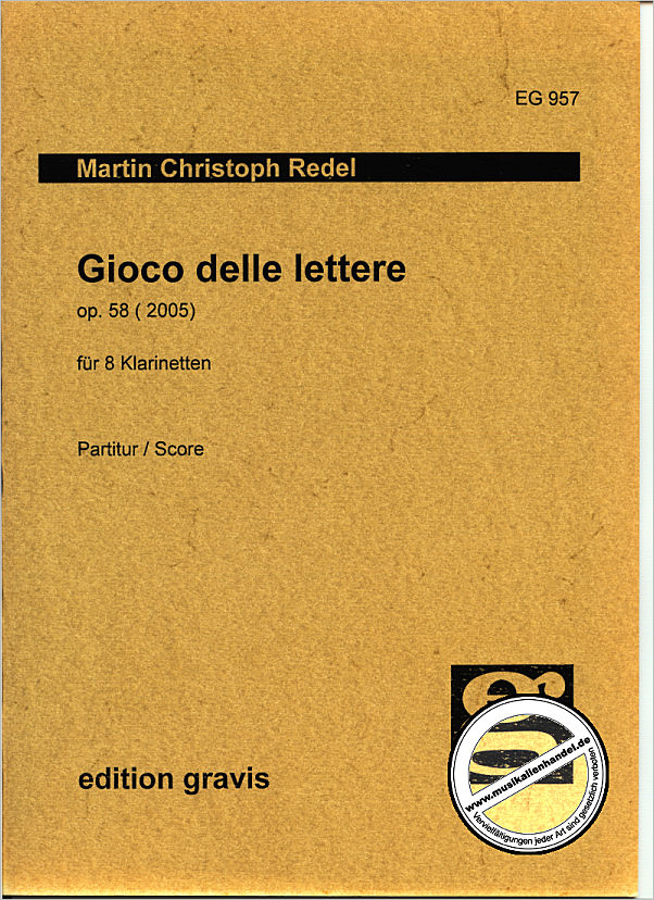 Titelbild für EG 957A - GIOCO DELLE LETTERE OP 58 (2005)