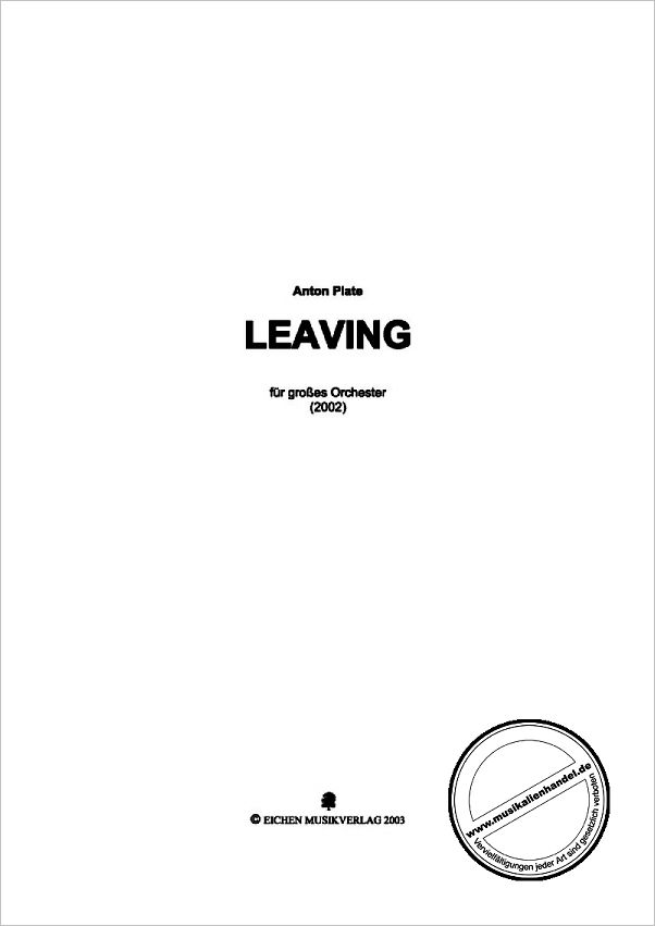 Titelbild für EICHEN 03-1 - LEAVING (2002)