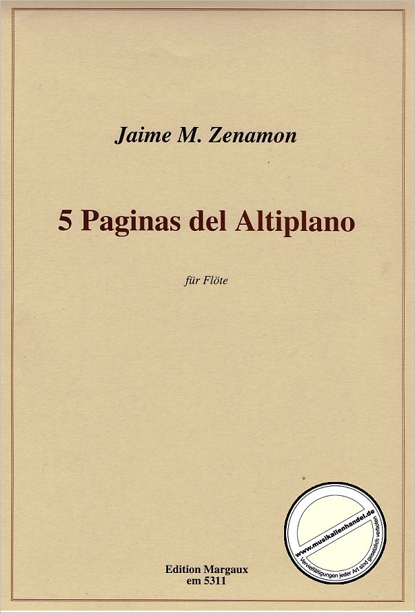 Titelbild für EM 5311 - 5 PAGINAS DEL ALTIPLANO
