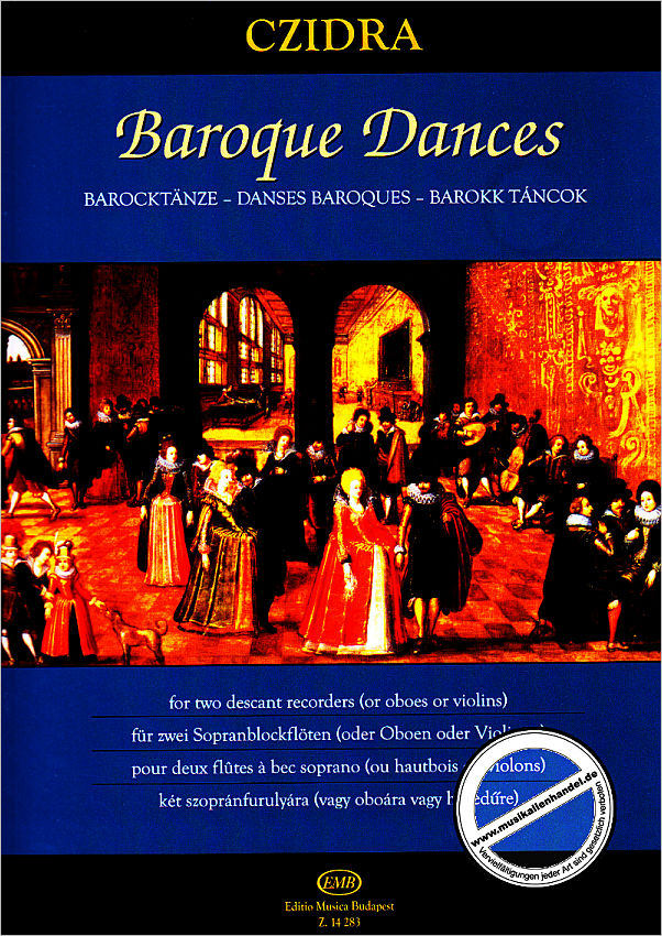 Titelbild für EMB 14283 - BAROQUE DANCES