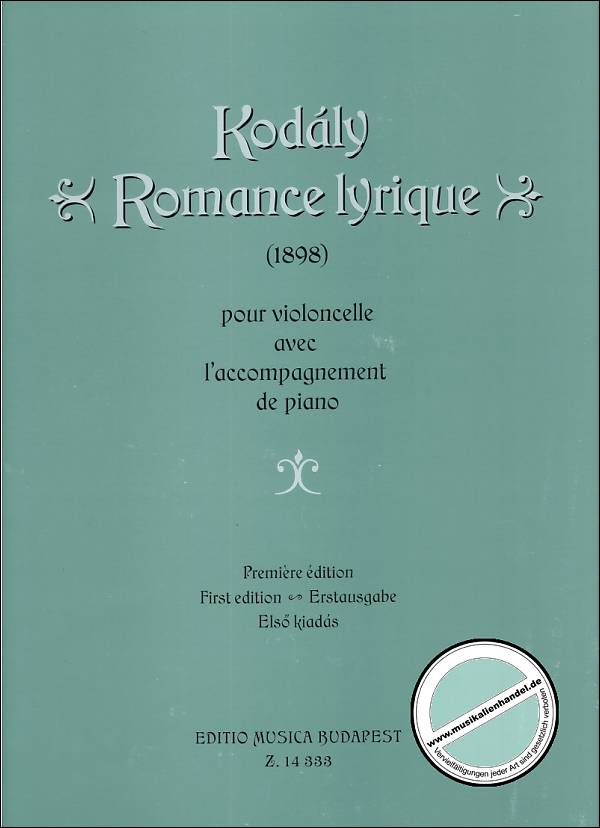 Titelbild für EMB 14333 - ROMANCE LYRIQUE