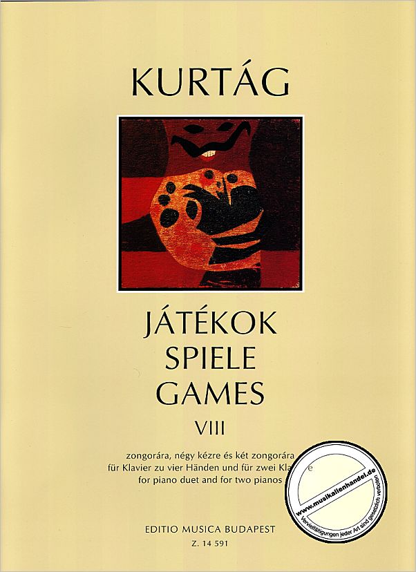 Titelbild für EMB 14591 - JATEKOK 8 (SPIELE FUER KLAVIER)