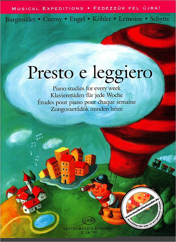 Titelbild für EMB 14700 - PRESTO E LEGGIERO - KLAVIERETUEDEN FUER JEDE WOCHE