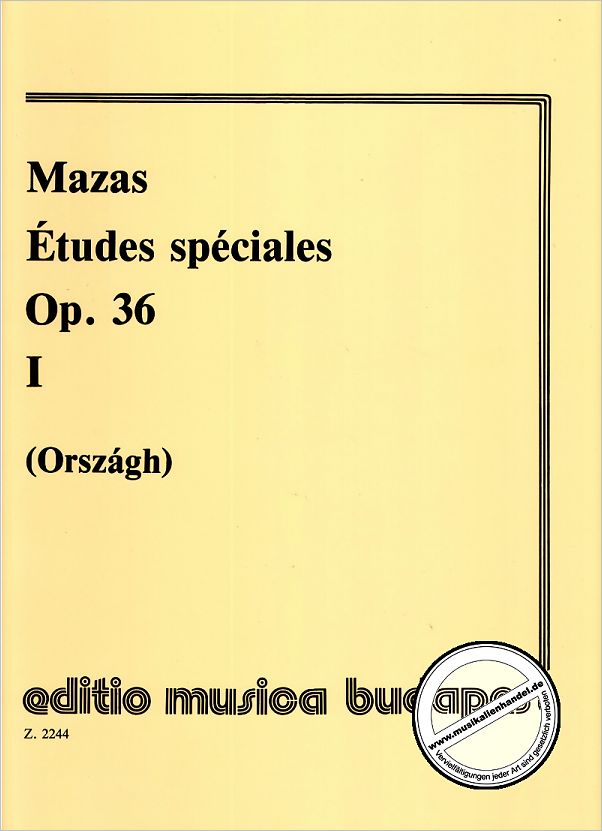 Titelbild für EMB 2244 - ETUDES SPECIALES OP 36