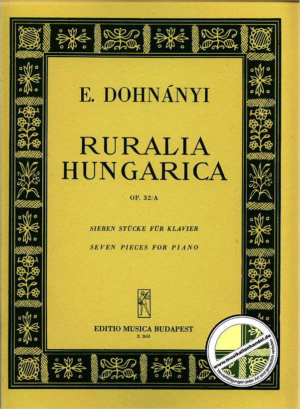 Titelbild für EMB 2653 - RURALIA HUNGARICA OP 32A