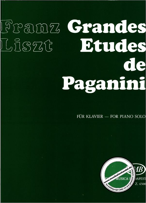 Titelbild für EMB 6500 - GRANDES ETUDES DE PAGANINI