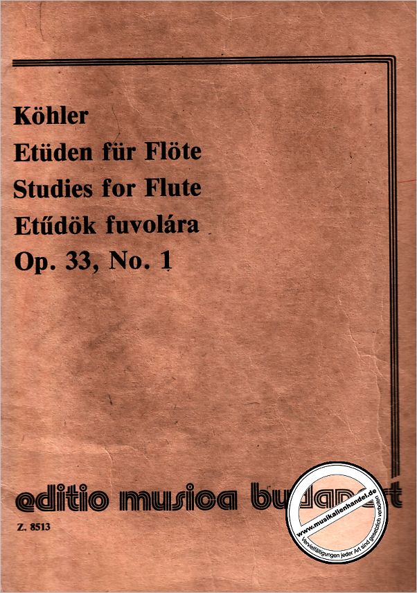 Titelbild für EMB 8513 - ETUEDEN OP 33/1