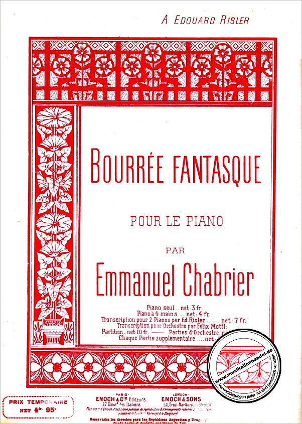 Titelbild für ENOCH 1850 - BOURREE FANTASTIQUE