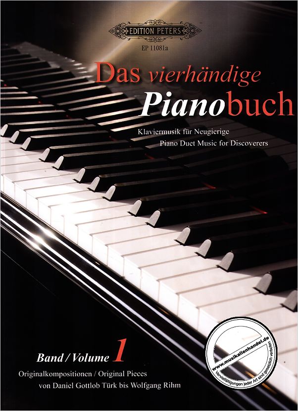 Titelbild für EP 11081A - DAS VIERHAENDIGE PIANOBUCH 1