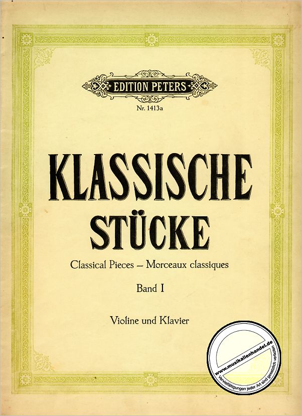 Titelbild für EP 1413A - KLASSISCHE STUECKE 1