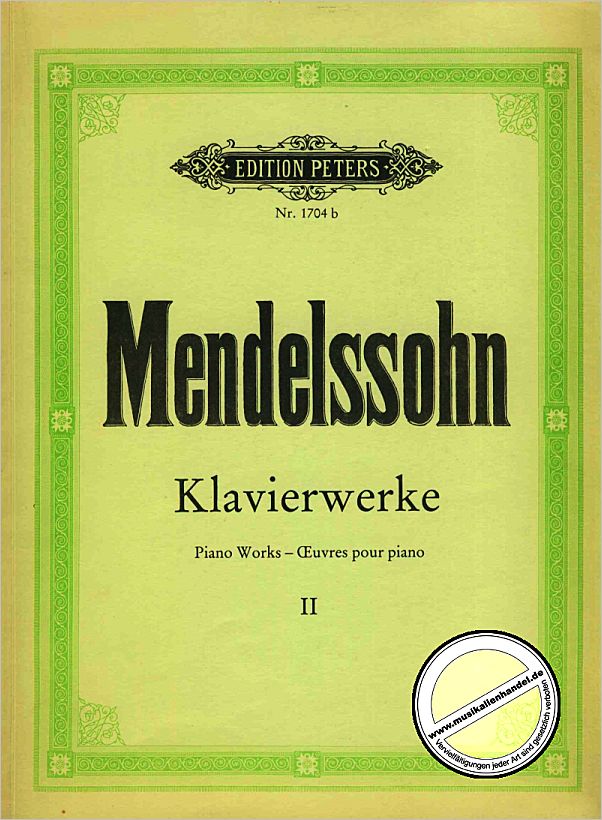Titelbild für EP 1704B - KLAVIERWERKE 2