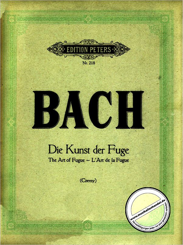 Titelbild für EP 218 - KUNST DER FUGE BWV 1080