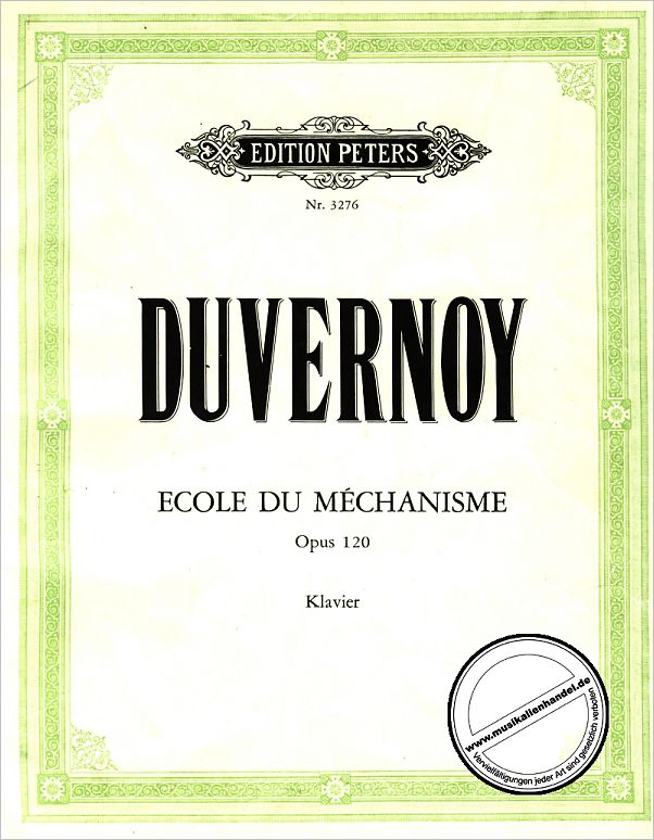 Titelbild für EP 3276 - ECOLE DU MECANISME OP 120