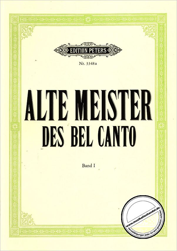 Titelbild für EP 3348A - ALTE MEISTER DES BEL CANTO 1