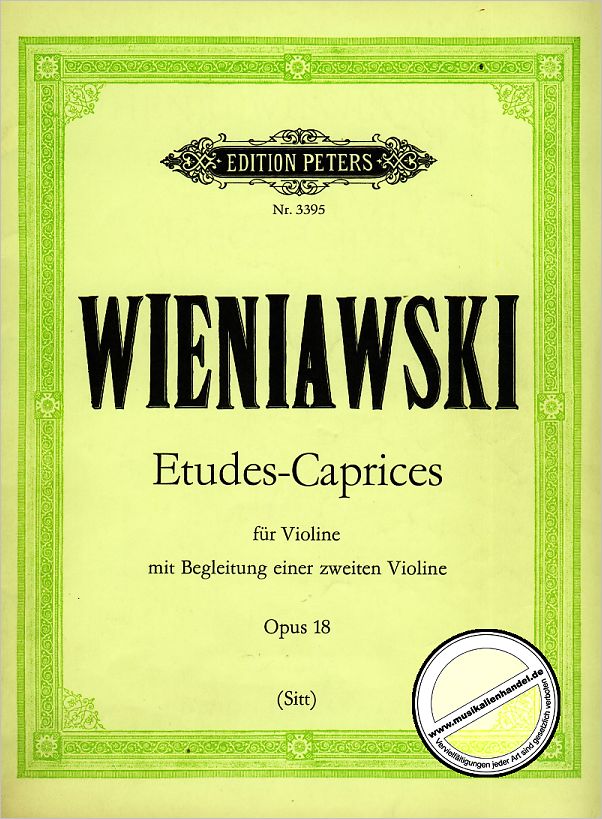 Titelbild für EP 3395 - ETUDES CAPRICES OP 18