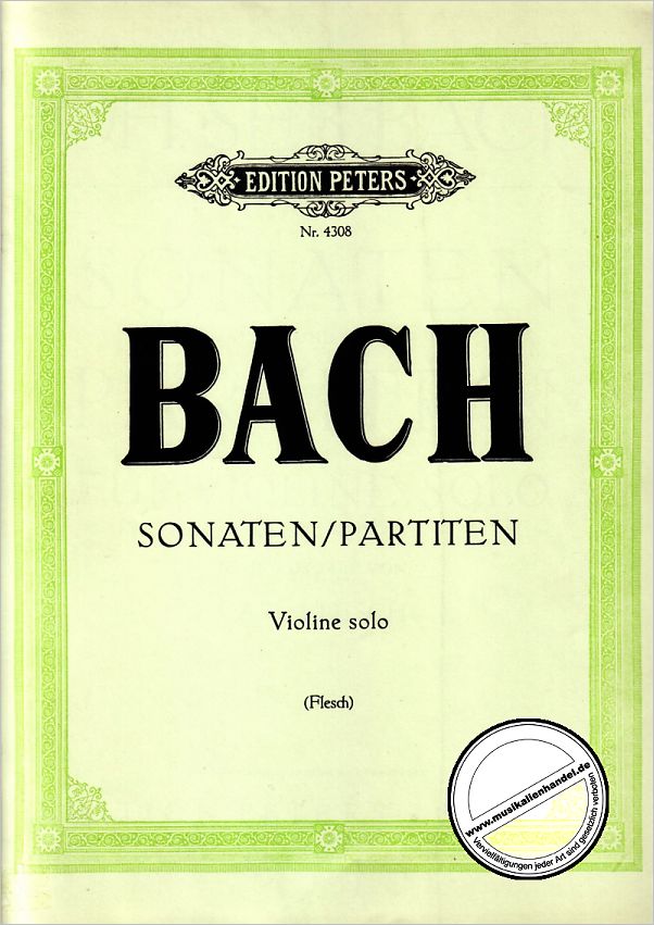 Titelbild für EP 4308 - 3 SONATEN + 3 PARTITEN BWV 1001-1006