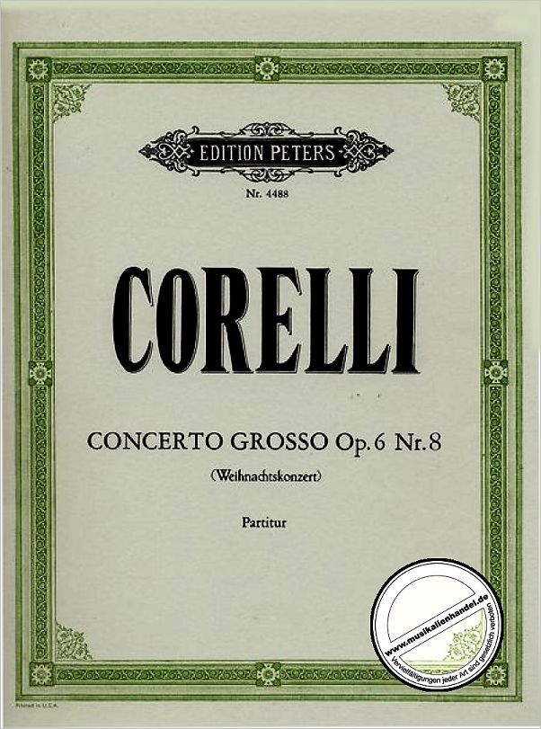 Titelbild für EP 4488 - CONCERTO GROSSO G-MOLL OP 6/8 (