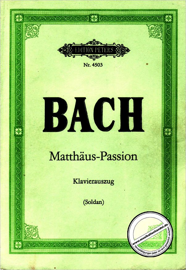 Titelbild für EP 4503 - MATTHAEUS PASSION BWV 244