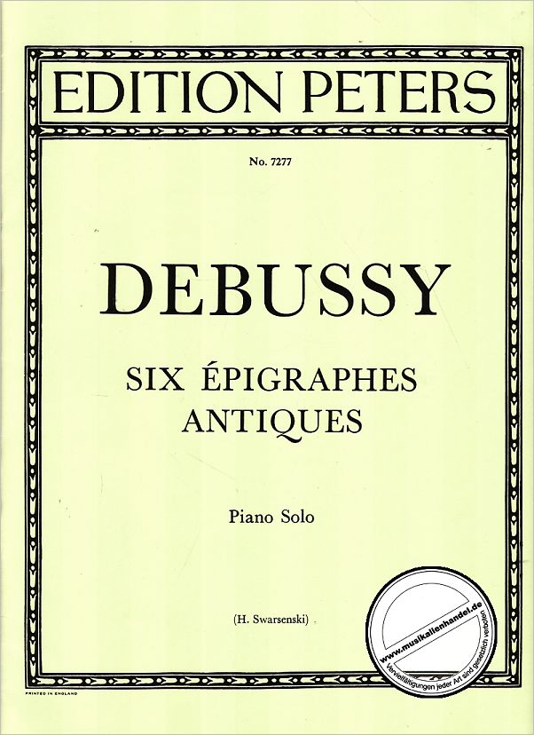 Titelbild für EP 7277 - 6 EPIGRAPHES ANTIQUES