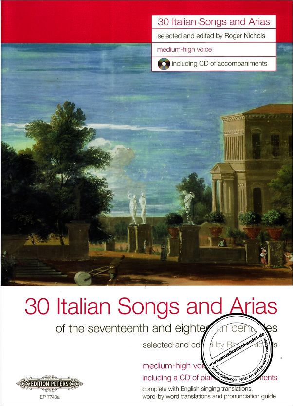 Titelbild für EP 7743A - 30 ITALIAN SONGS + ARIAS OF THE 17TH + 18TH CENTURIES