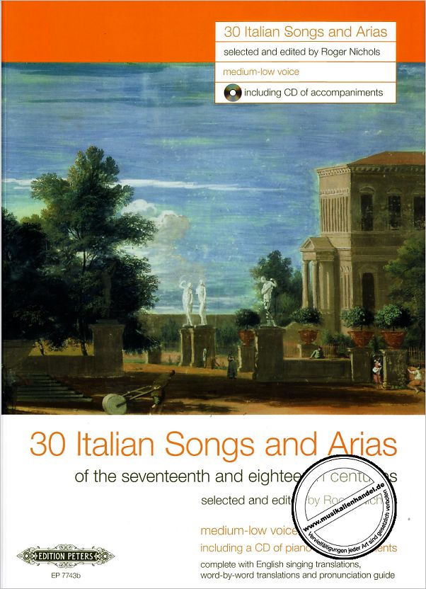 Titelbild für EP 7743B - 30 ITALIAN SONGS + ARIAS OF THE 17TH + 18TH CENTURIES