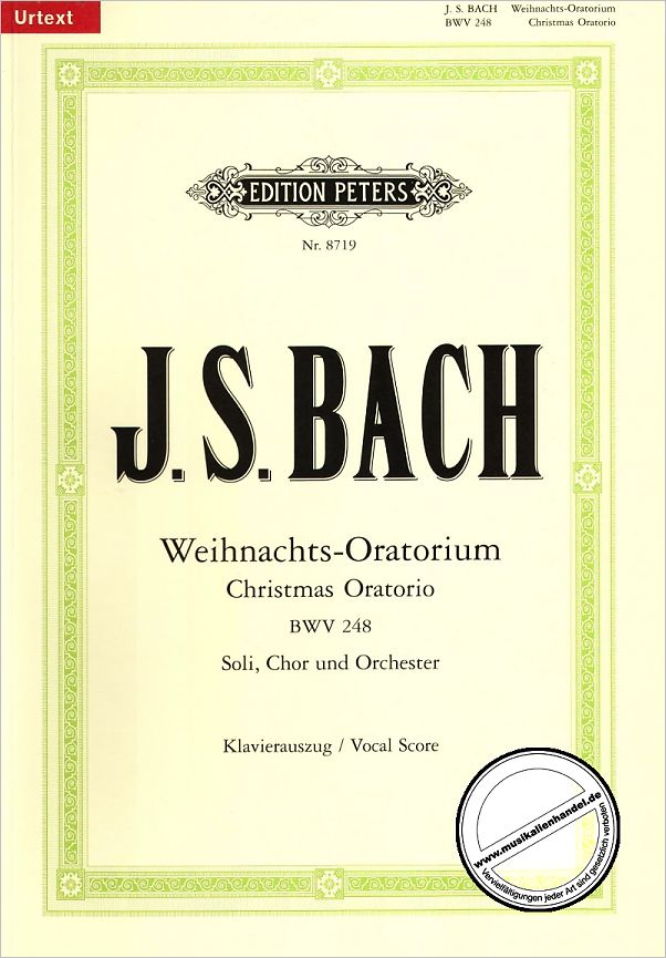 Titelbild für EP 8719 - WEIHNACHTSORATORIUM BWV 248