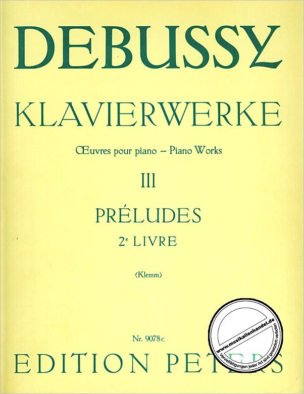 Titelbild für EP 9078C - KLAVIERWERKE 3 - PRELUDES 2