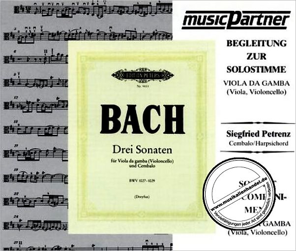 Titelbild für EPMP 9853 - 3 SONATEN BWV 1027-1029