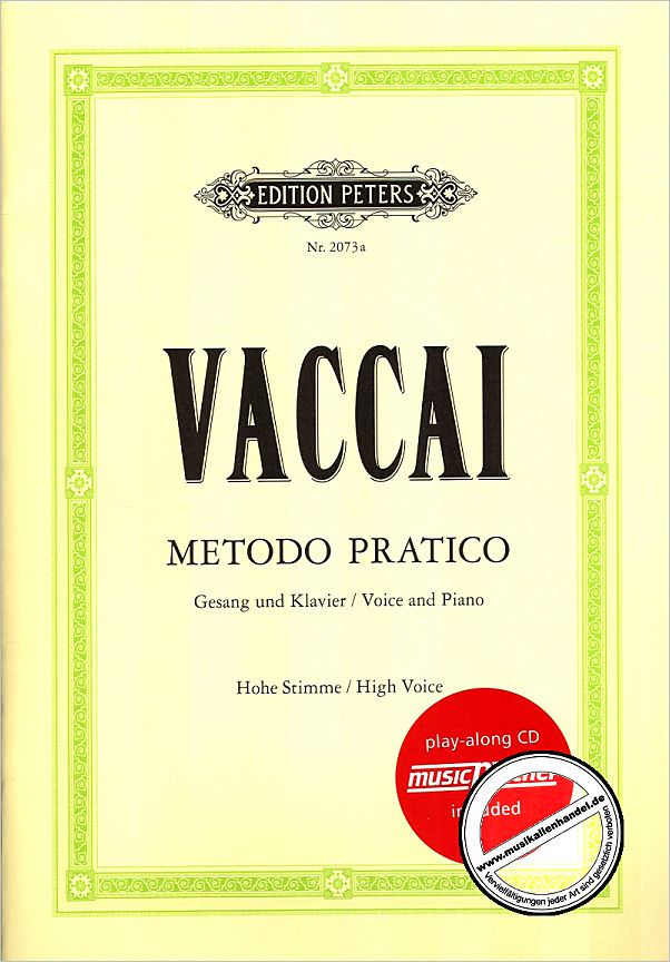 Titelbild für EPQ 2073B - METODO PRATICO DI CANTO ITALIANO