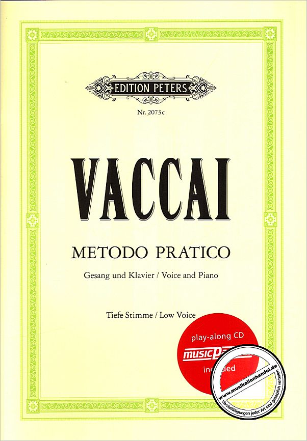 Titelbild für EPQ 2073C - METODO PRATICO DI CANTO ITALIANO