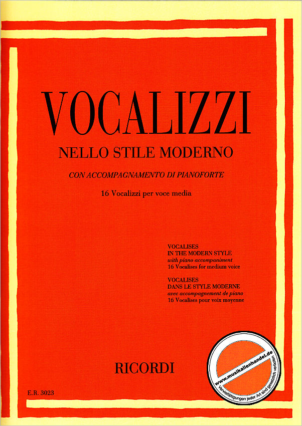 Titelbild für ER 3023 - Vocalizzi | Vocalises