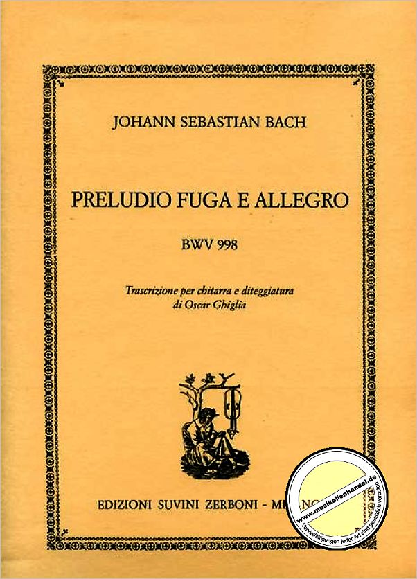 Titelbild für ESZ 10740 - PRELUDIO FUGA ALLEGRO BWV 998