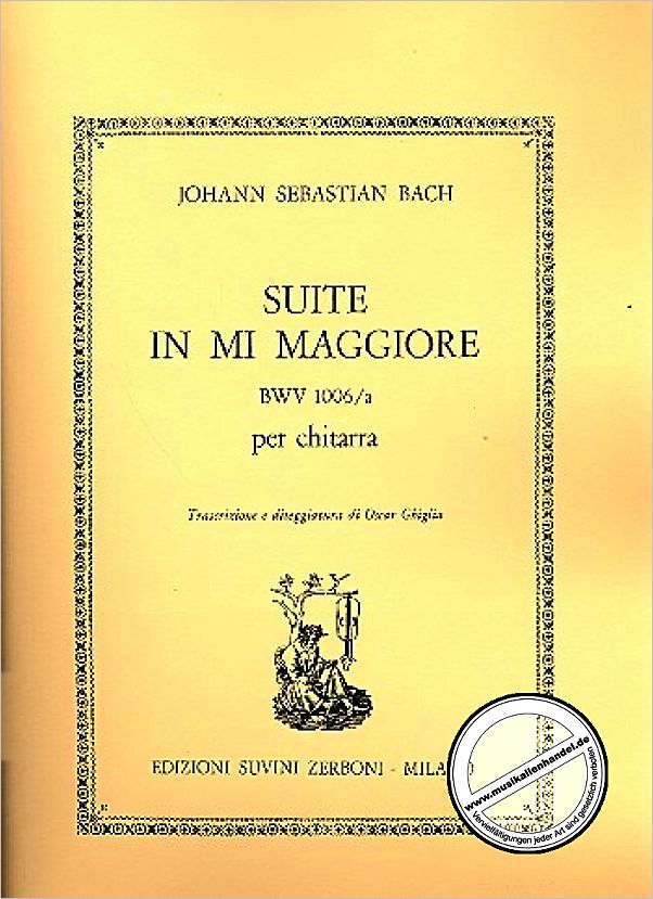 Titelbild für ESZ 8451 - SUITE E-DUR BWV 1006A